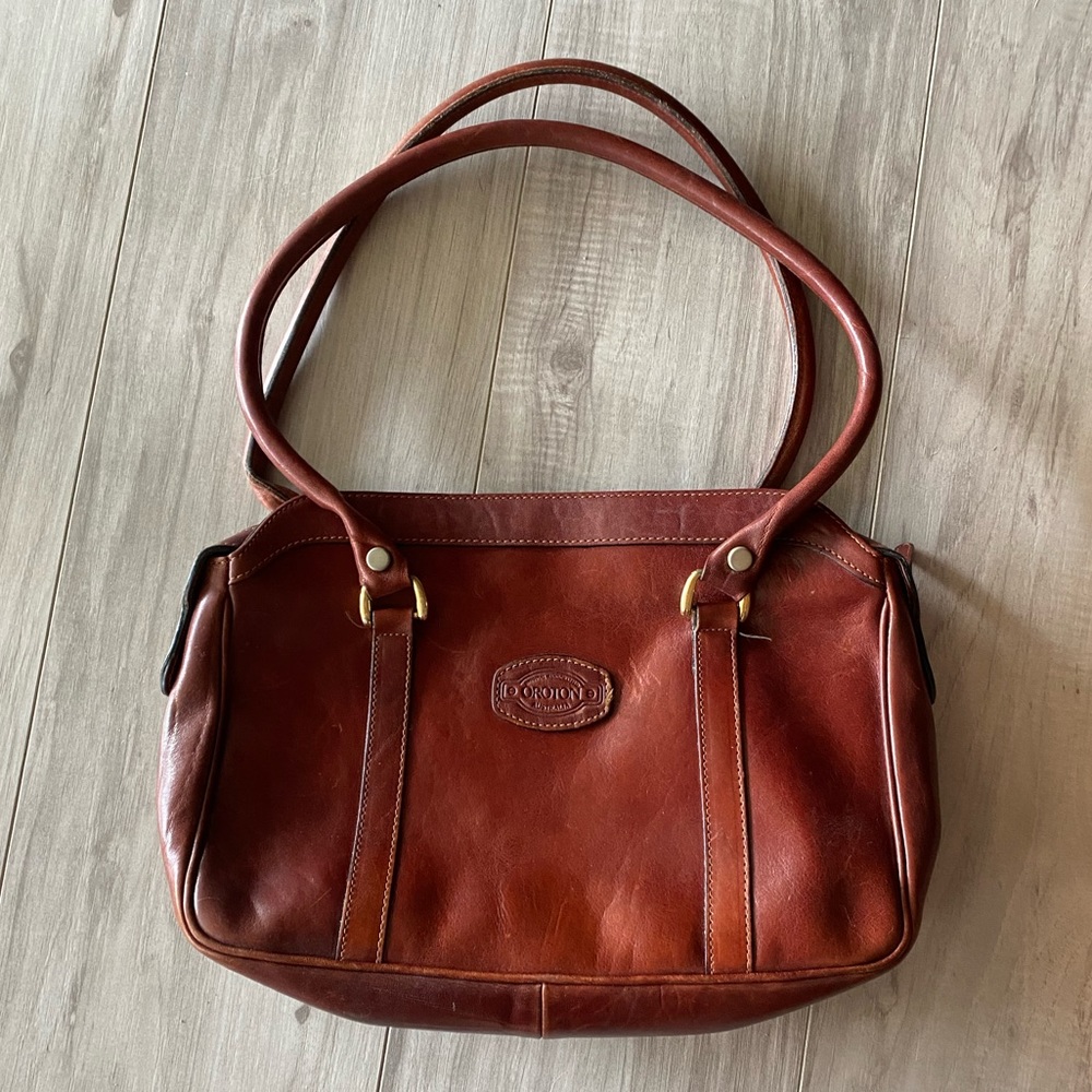 Oroton Vintage Australian Brown Leather Bag